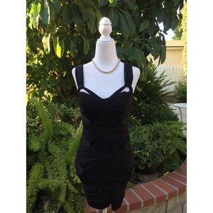 Bebe - Fabric Tie/Wrap Mini Dress